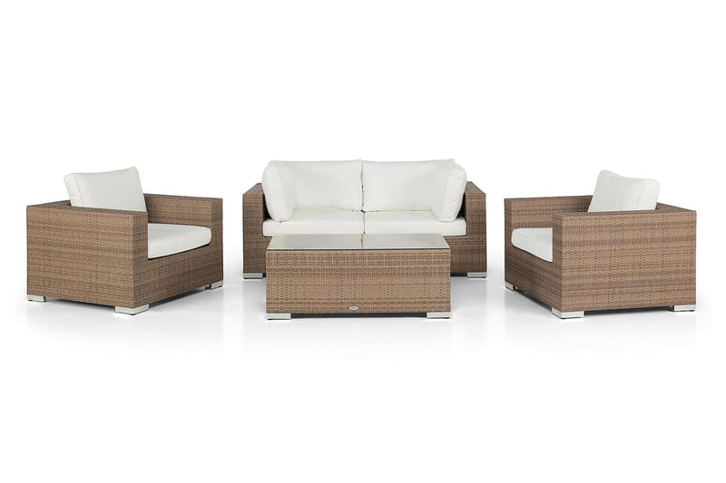 Bahamas Loungesæt 4 Personers m. Bord - Sand - Have - Udendørs miljø - Altan & terrasse - Altanmøbler