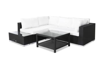Bahamas Loungesæt 4 Pers Bord 75x75 - Ender Sort - Have - Udendørs miljø - Altan & terrasse - Altanmøbler