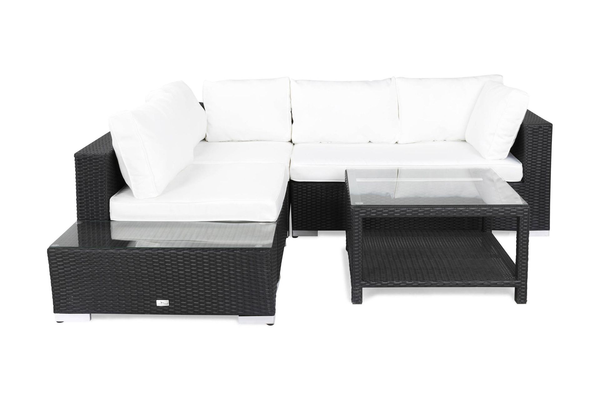 Bahamas Loungesæt 4 Pers Bord 75x75 - Ender Sort - Have - Udendørs miljø - Altan & terrasse - Altanmøbler