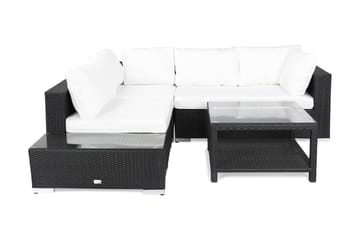 Bahamas Loungesæt 4 Pers Bord 75x75 - Ender Sort - Have - Udendørs miljø - Altan & terrasse - Altanmøbler
