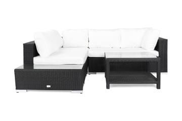 Bahamas Loungesæt 4 Pers Bord 75x75 - Ender Sort - Have - Udendørs miljø - Altan & terrasse - Altanmøbler