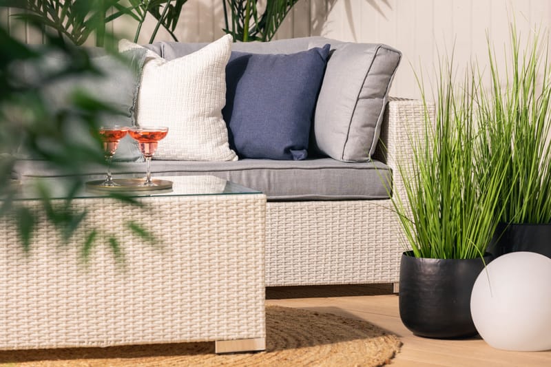 Bahamas Loungesæt 4 Personers+Bord - Hvid - Have - Udendørs miljø - Altan & terrasse - Altanmøbler