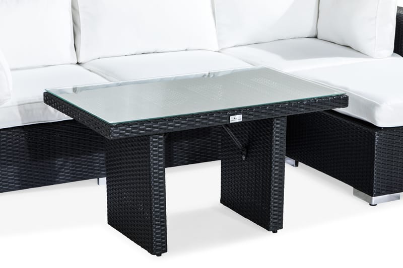 Bahamas Loungesæt 4-pers - Sort Bord Chaiselong - Have - Udendørs miljø - Altan & terrasse - Altanmøbler