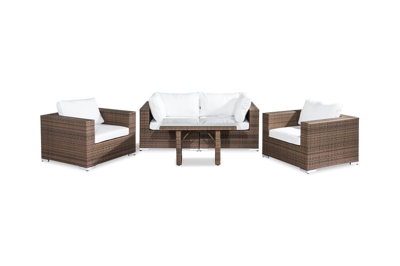Bahamas Loungesæt 4-Personers - Sand Bord 2 Lænestole - Have - Udendørs miljø - Altan & terrasse - Altanmøbler