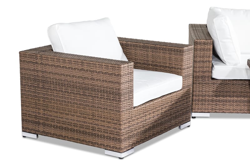 Bahamas Loungesæt 4-Personers - Sand Bord 2 Lænestole - Altanmøbler - Sofagrupper udendørs - Loungesæt