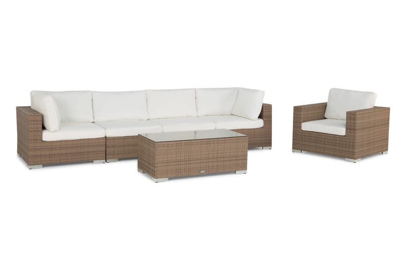 Bahamas Loungesæt 5 - Sand - Altanmøbler - Sofagrupper udendørs - Loungesæt