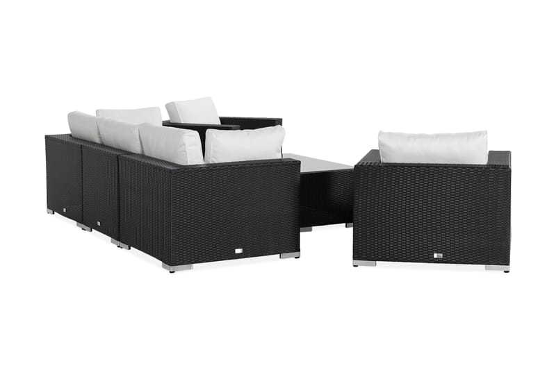 Bahamas Loungesæt 5 personers - Sort Polyrattan - Have - Udendørs miljø - Altan & terrasse - Altanmøbler
