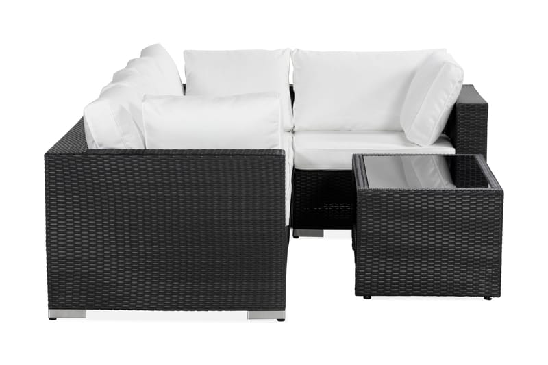 Bahamas Loungesæt 5 Personers+Bord m. Hylde - Sort - Have - Udendørs miljø - Altan & terrasse - Altanmøbler