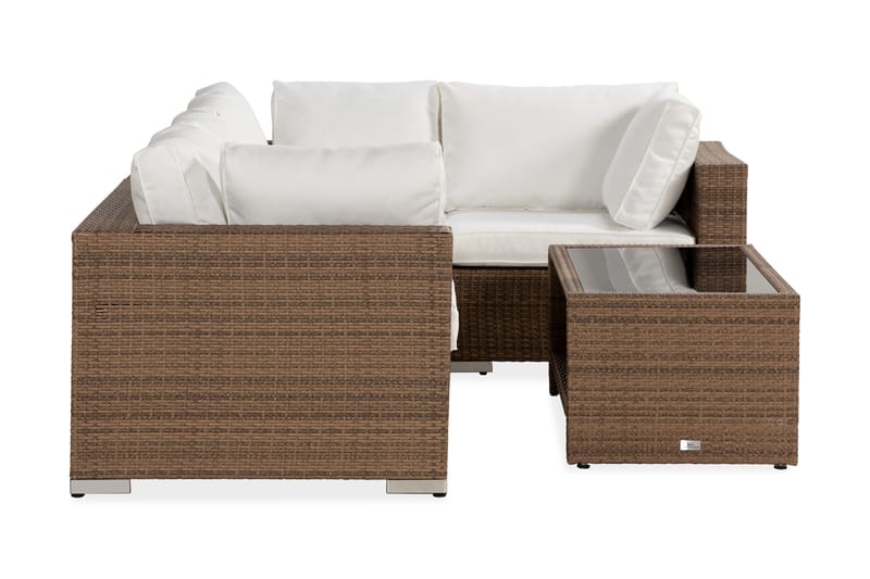 Bahamas Loungesæt 5 Personers+Bord m. Hylde - Sand - Have - Udendørs miljø - Altan & terrasse - Altanmøbler