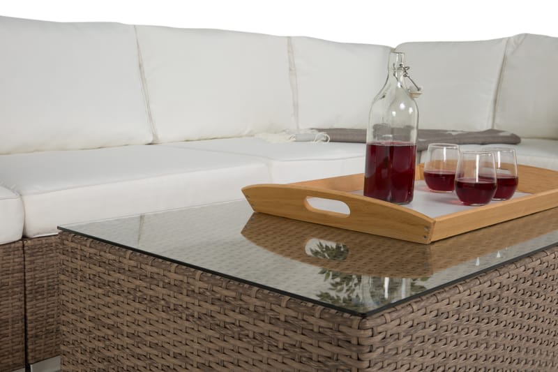 Bahamas Loungesæt 5 Personers+Bord - Sand - Have - Udendørs miljø - Altan & terrasse - Altanmøbler