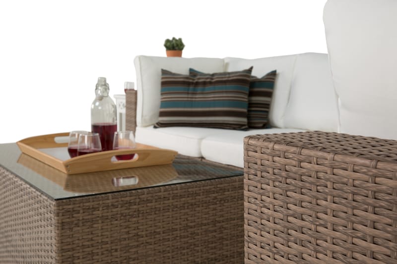 Bahamas Loungesæt 5 Personers+Bord - Sand - Have - Udendørs miljø - Altan & terrasse - Altanmøbler