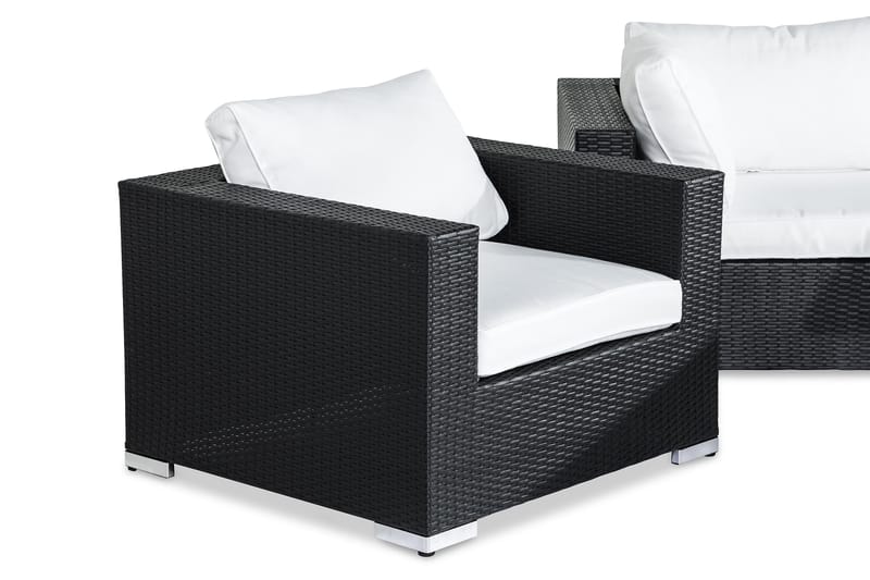 Bahamas Loungesæt 5-Personers - Sort Bord 2 Lænestole - Have - Udendørs miljø - Altan & terrasse - Altanmøbler