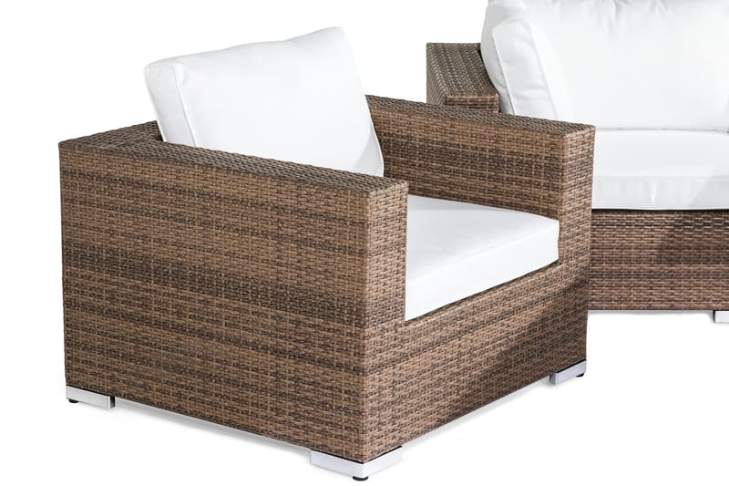 Bahamas Loungesæt 5-Personers - Sand Bord 2 Lænestole - Altanmøbler - Sofagrupper udendørs - Loungesæt