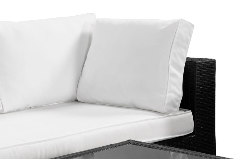 Bahamas Loungesæt 6 Personers+Bord m. Hylde - Sort - Have - Udendørs miljø - Altan & terrasse - Altanmøbler