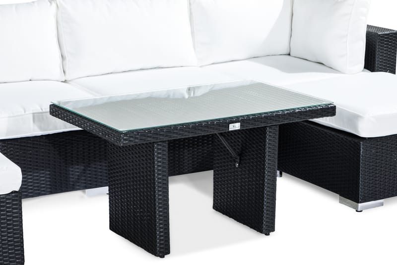 Bahamas Loungesæt 6-Personers - Sort Bord 2 Chaiselonger - Have - Udendørs miljø - Altan & terrasse - Altanmøbler