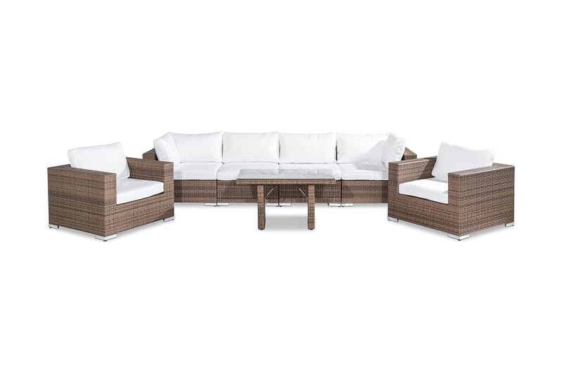 Bahamas Loungesæt 6-Personers - Sand Bord 2 Lænestole - Have - Udendørs miljø - Altan & terrasse - Altanmøbler