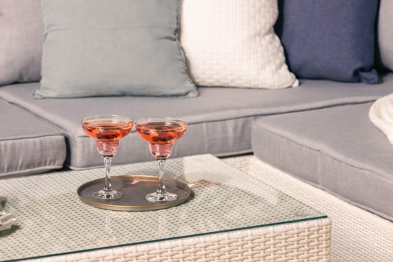 Bahamas Loungesæt - Hvid Polyrattan - Have - Udendørs miljø - Altan & terrasse - Altanmøbler