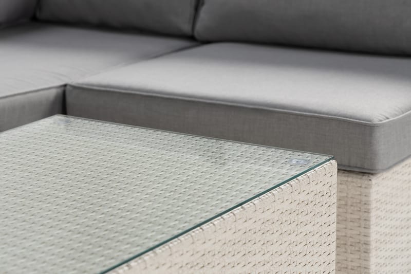 Bahamas Loungesæt - Hvid Polyrattan - Have - Udendørs miljø - Altan & terrasse - Altanmøbler