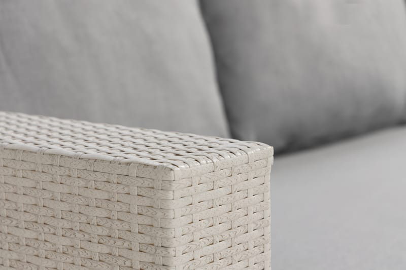 Bahamas Loungesæt - Hvid Polyrattan - Have - Udendørs miljø - Altan & terrasse - Altanmøbler