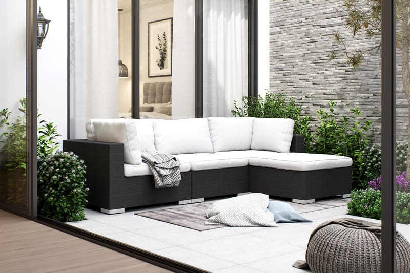 Bahamas Loungesæt - Sort - Altanmøbler - Sofagrupper udendørs - Loungesæt