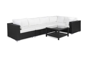 Bahamas Loungesæt Polyrattan - Sort - Have - Udendørs miljø - Altan & terrasse - Altanmøbler
