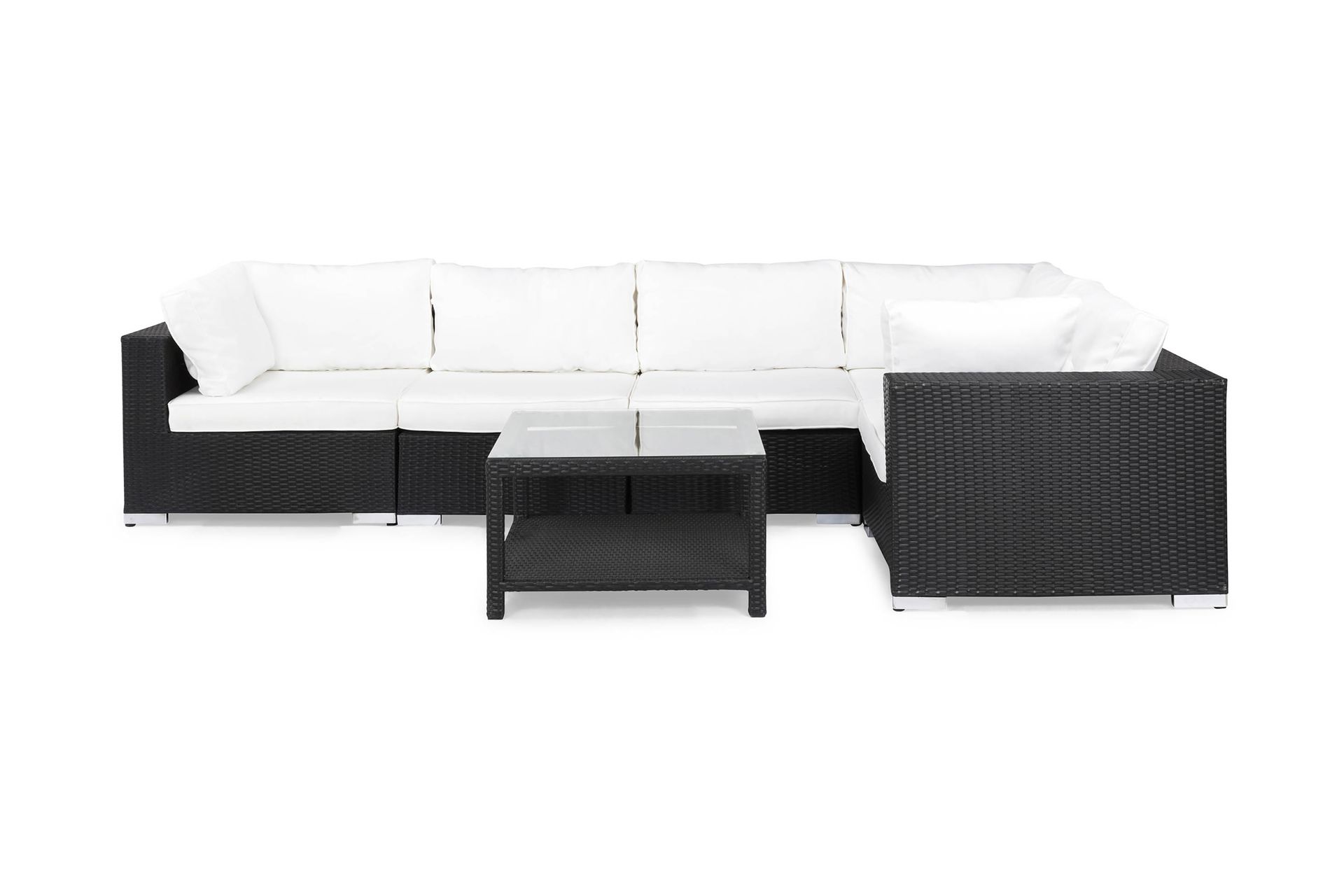 Bahamas Loungesæt Polyrattan - Sort - Have - Udendørs miljø - Altan & terrasse - Altanmøbler