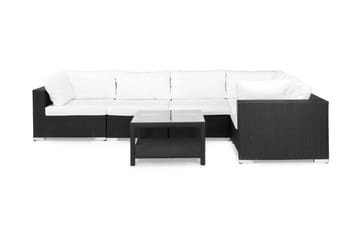 Bahamas Loungesæt Polyrattan - Sort - Have - Udendørs miljø - Altan & terrasse - Altanmøbler