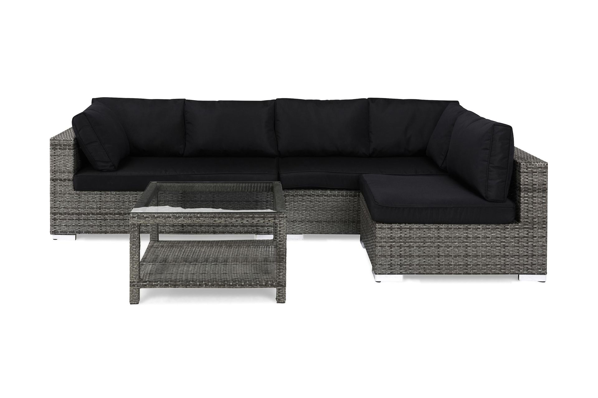 Bahamas Loungesæt Polyrattan - Grå - Have - Udendørs miljø - Altan & terrasse - Altanmøbler