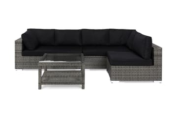 Bahamas Loungesæt Polyrattan - Grå - Have - Udendørs miljø - Altan & terrasse - Altanmøbler