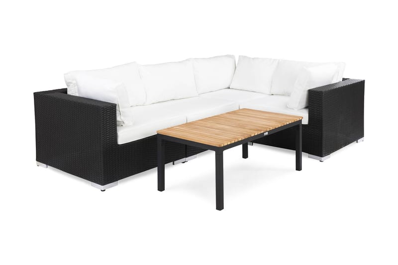 Bahamas Loungesæt Polyrattan - Sort - Have - Udendørs miljø - Altan & terrasse - Altanmøbler