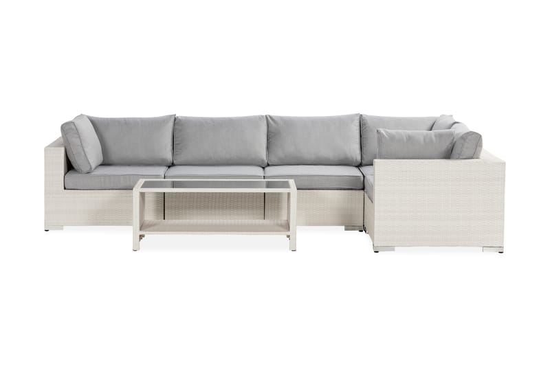 Bahamas Loungesæt Polyrattan - Hvid - Have - Udendørs miljø - Altan & terrasse - Altanmøbler