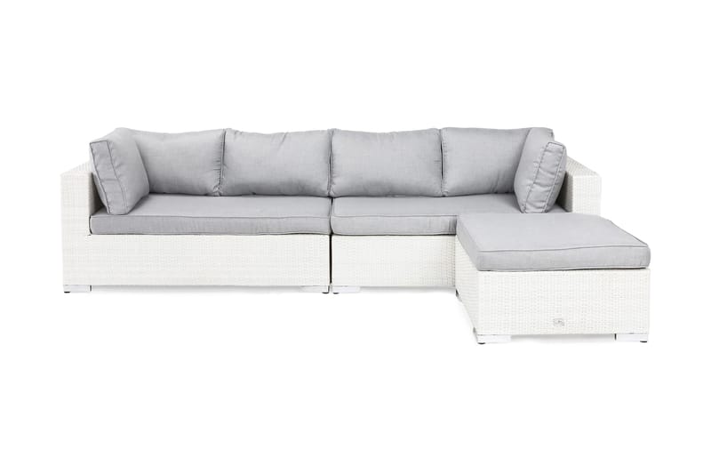 Bahamas Loungesæt - Polyrattan Hvid - Have - Udendørs miljø - Altan & terrasse - Altanmøbler