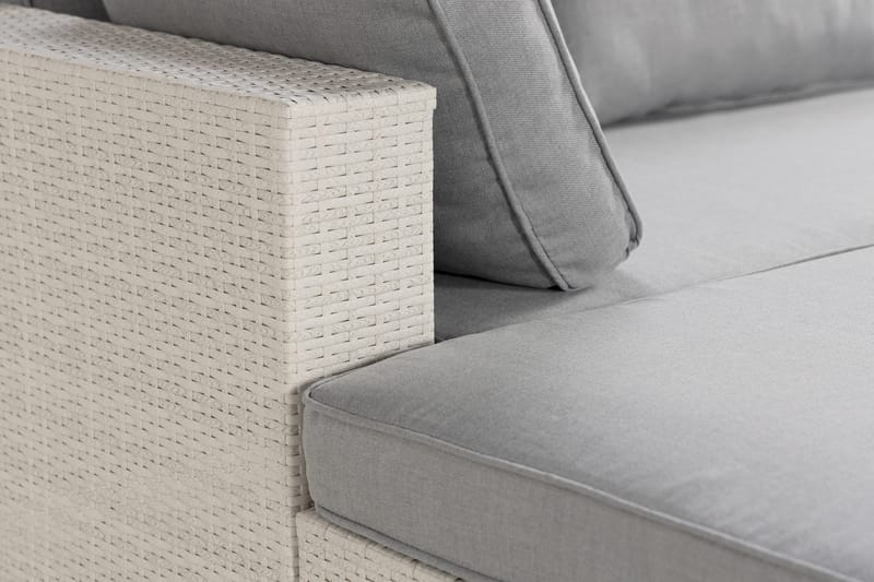 Bahamas Loungesæt - Polyrattan Hvid - Have - Udendørs miljø - Altan & terrasse - Altanmøbler