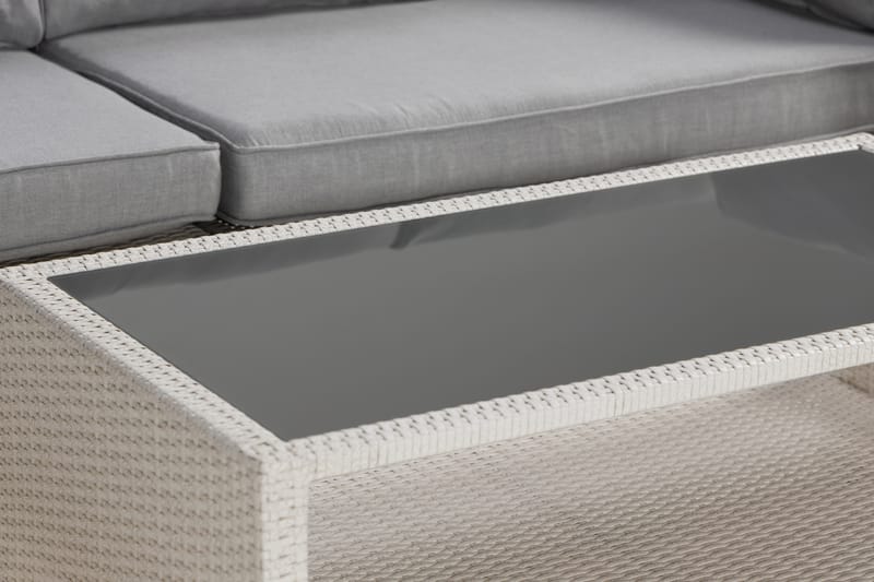 Bahamas Loungesæt - Polyrattan Hvid - Have - Udendørs miljø - Altan & terrasse - Altanmøbler