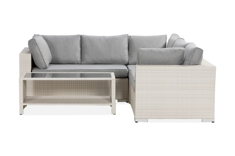 Bahamas Loungesæt - Polyrattan Hvid - Have - Udendørs miljø - Altan & terrasse - Altanmøbler