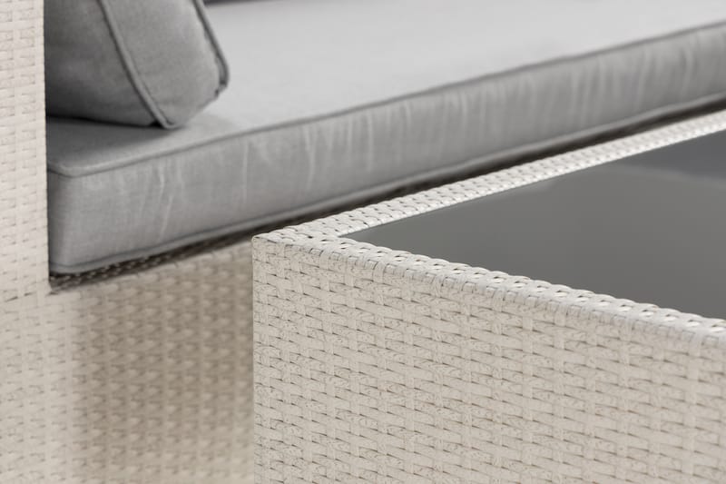 Bahamas Loungesæt - Polyrattan Hvid - Have - Udendørs miljø - Altan & terrasse - Altanmøbler