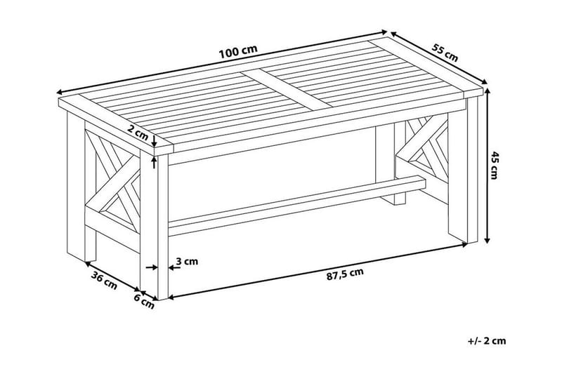 Baltic Loungegruppe 100 cm - Hvid - Havemøbler - Loungemøbler - Loungesæt