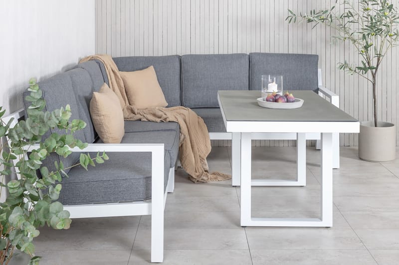 Barcelona Hjørneloungesæt Hvid - Venture Home - Altanmøbler - Sofagrupper udendørs - Loungesæt