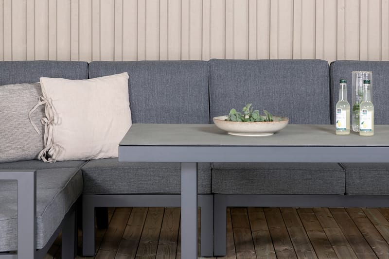 Barcelona Hjørneloungesæt Sort - Venture Home - Altanmøbler - Sofagrupper udendørs - Loungesæt