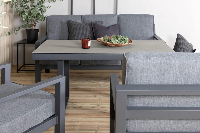 Barcelona loungegruppe sort - Venture Home - Havemøbler - Loungemøbler - Loungesæt