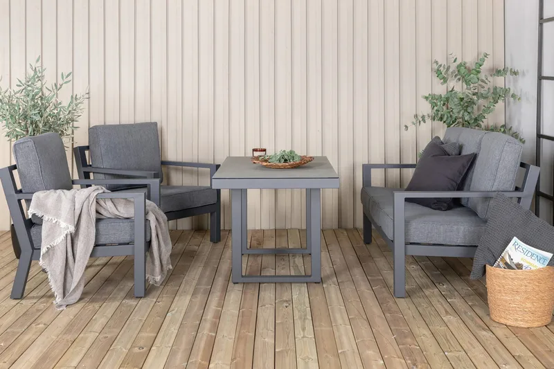 Barcelona loungegruppe sort - Venture Home - Havemøbler - Loungemøbler - Loungesæt
