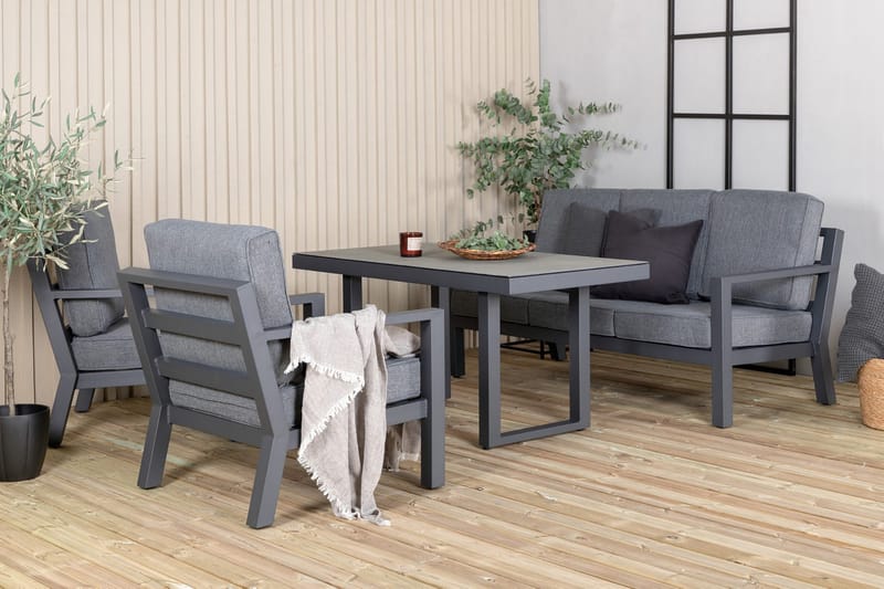 Barcelona loungegruppe sort - Venture Home - Havemøbler - Loungemøbler - Loungesæt