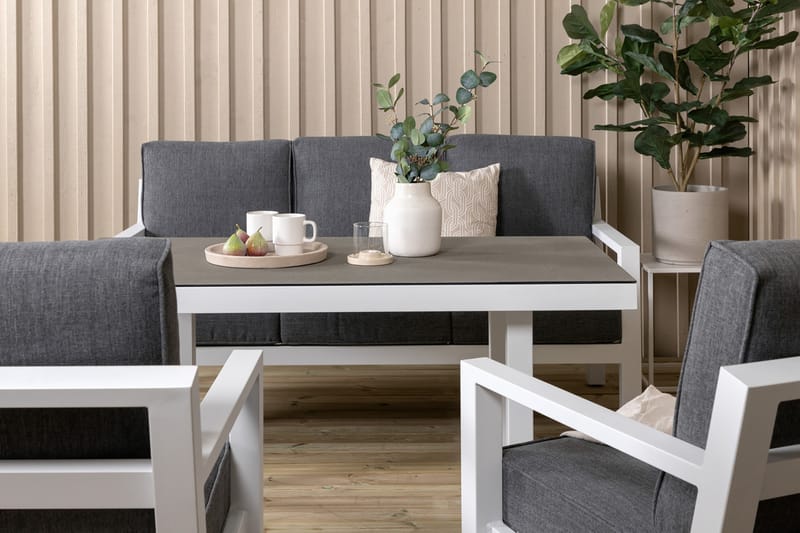 Barcelona Loungesæt Hvid - Venture Home - Altanmøbler - Sofagrupper udendørs - Loungesæt
