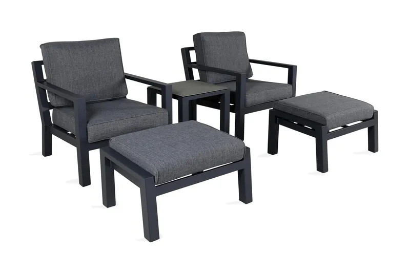 Barcelona Loungesæt, Sort