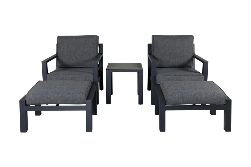 Barcelona Loungesæt - Sort - Havemøbler - Loungemøbler - Lounges æt