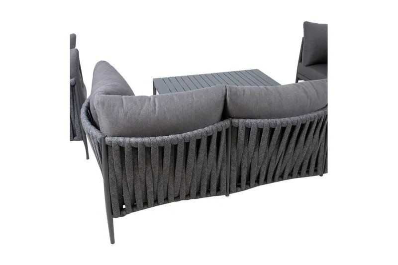 Bremen Møbelsæt 4 dele Grå - Havemøbler - Loungemøbler - Loungesæt