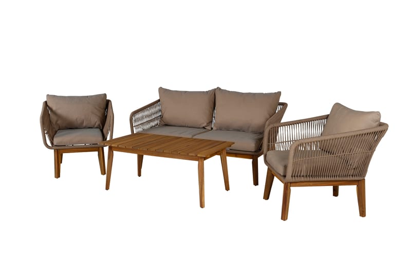 Chanel Loungesæt Brun - Venture Home - Altanmøbler - Sofagrupper udendørs - Loungesæt