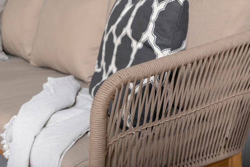 Chania Hjørneloungesæt - Brun - Havemøbler - Loungemøbler - Loungesæt