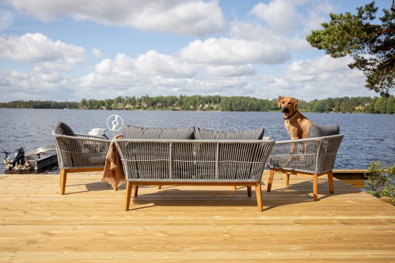 Chania Loungesæt Grå - Venture Home - Altanmøbler - Sofagrupper udendørs - Loungesæt