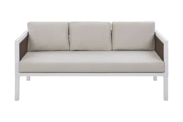 Columbero Loungesæt 5-Pers. - Hvid/Brun - Havemøbler - Loungemøbler - Loungesæt